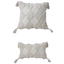 Bohemian Tufted Pillow Cover with Moroccan Embroidery by Ljojo