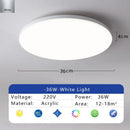 Ljojo LED Ceiling Light: Waterproof Dustproof Kitchen Bedroom Bathroom Living Room Indoor Lamp