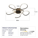 Nordic Luxury Art LED Pendant Light: Chrome/Gold Plated Flower Chandelier by Ljojo