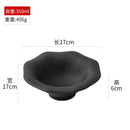 Ljojo Matte Striped Ceramic Plate Pasta Salad Soup Dessert Molecular Cuisine Tableware