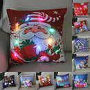Ljojo Merry Santa Claus LED Light Pillow Cover - Home Decoration