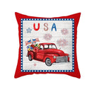 Ljojo LOVE USA Patriotic Letters Decorative Cushion Cover - Cartoon Style Home Decor Pillowcase