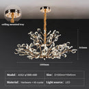 Ljojo Luxury Crystal Ceiling Chandelier Gold | Elegant Bedroom Dining Room Lighting