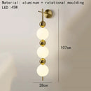 LED Wall Lamp White Acrylic Ball Gold Metal Dimmable Sconce by Ljojo - Modern Bedroom Lighting
