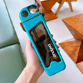 Ljojo 350ML Double Layer Square Plastic Water Bottle With Straw