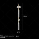 Modern Minimalist LED Glass Pipe Chandelier Pendant Light for Home Decor Restaurant Lobby by Ljojo