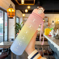 Ljojo 1L Sport Water Bottle with Straw - Portable Gym Fitness Hydration Jug