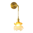 Copper Japanese Style Aisle Wall Lamp | Retro Flower Led Lighting by Ljojo