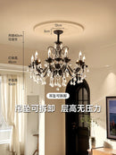 French Retro Style Living Room Pendant Light Luxury Candle Crystal Room Main Light Europea... by Ljojo