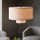 Ljojo Linen Cloth Boho Pendant Lamp for Home Decor and Lighting