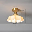 Ljojo Milky Glass LED Ceiling Lamp Modern Lighting for Home Indoor Living Room
