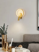 Ljojo Luxury Brass Copper LED Reading Wall Lamp