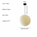 Japanese Art Rice Paper Ceiling Pendant Lamp | Elegant Living Room Chandelier -- Ljojo