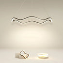 LED Chandelier: Wavy Ring Nordic Style Lighting by Ljojo