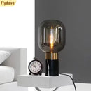 Ljojo Marble Glass Desk Lamp: Modern Light Luxury Living Room Bedroom Decor