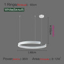 Nordic Designer Pendant Light: Round LED Chandelier for Dining Room by Ljojo