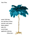 Modern Ostrich Feather Gold LED Floor Lamp by Ljojo - Luxe Living Room & Bedroom Lighting