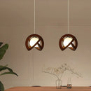 Ljojo Nordic Minimalist Chandelier Solid Wood Glass Lamp for Bedroom Living Room