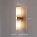 Ljojo Marble Wall Lamp: Chinese Copper Nordic Designer Home Lighting