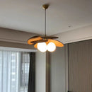 French Retro Ceiling Chandelier with Grass Woven Glass, LED Lighting for Living & Dining Room by Ljojo