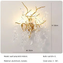 Ljojo Crystal Branch Chandelier Luxe LED Pendant Light Fixture - Modern Luxury Bedroom Dining Room Lighting