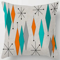 Colorful Blocks Geometric Abstract Pattern Cushion Cover by Ljojo