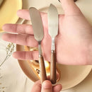 Ljojo Stainless Steel Butter Knife with Wooden Handle - Kitchen Baking Tools