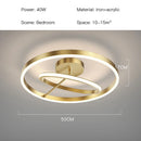 Ljojo Minimalist LED Ceiling Lamp for Bedroom & Living Room in Black, White, or Gold
