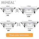 Ljojo™ LED Downlight: 5W-15W Three-color Dimmable Recessed Ceiling Spotlight