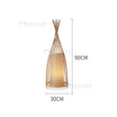 Ljojo Art Chinese Floor Lamp Retro Bamboo Weaving Living Room Tea Room Classic Lighting