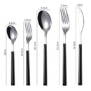 Ljojo Marble Pattern Stainless Steel Cutlery Set - 5Pcs Western Dinnerware