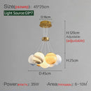 Nordic Round Glass Lamp Chandeliers - Postmodern Bedroom Living Room Lusters by Ljojo