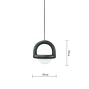 Ljojo LED Pendant Lights Acrylic Ball Black White Green Red Yellow Metal G4 Bulb