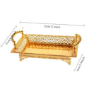 Ljojo Metal Mirror Dessert Tray, Elegant Home Decoration & Kitchen Ornament