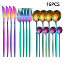Ljojo 16-Piece Stainless Steel Tableware Set for Home, Hotel, and Restaurant