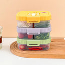 Ljojo 4 Grids Refrigerator Food Storage Box Kitchen Organizer