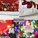 Ljojo LED Retro Santa Claus Christmas Light Decoration Throw Pillow Cover