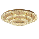 Adjustable Crystal Style Ceiling Lamp Modern Luxury Round Steel Light - Ljojo