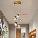 K9 Crystal Dining Chandeliers Gold Wire Hanging Ceiling Lights For Bedroom Decor by Ljojo