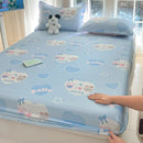 Ljojo 100% Cotton Mattress Protector Cover - Single Piece, Non-slip, Dustproof