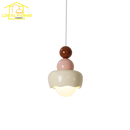 French Design Atmosphere Fashion Cream Wind Pendant Lights LED E27 Resin/Glass Hanging Lamp