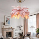 Modern Feather Pendant Light LED Chandelier Nordic Living Room Dining Room Home Decoration - Ljojo