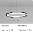 Ljojo LED Round Chandelier for Home Decor in Living Room, Dining Room - Simple Design