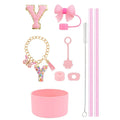 Ljojo 10pcs Tumbler Accessories Set: Straw, Cover, Cap, Boot, Stopper, Keychain, Sticker