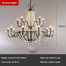 French Candle E14 Led Chandelier Pearl Crystal Pendant Light by Ljojo
