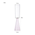 Ljojo 225ml Two Tone Glass Goblet Set Champagne Flute Cone Shape Base