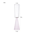 Ljojo 225ml Two Tone Glass Goblet Set Champagne Flute Cone Shape Base