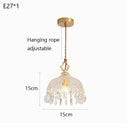 French Crystal Hanging Lamp Luxury Small Chandelier Light for Porch and Balcony by Ljojo