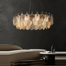 Italian Postmodern Glass Pendant Light Fixture by Ljojo - Elegant Feather Design for Luxurious Living Spaces
