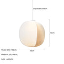 Japanese Silk Led Pendant Lights Wabi Sabi Nordic Chandeliers - Ljojo